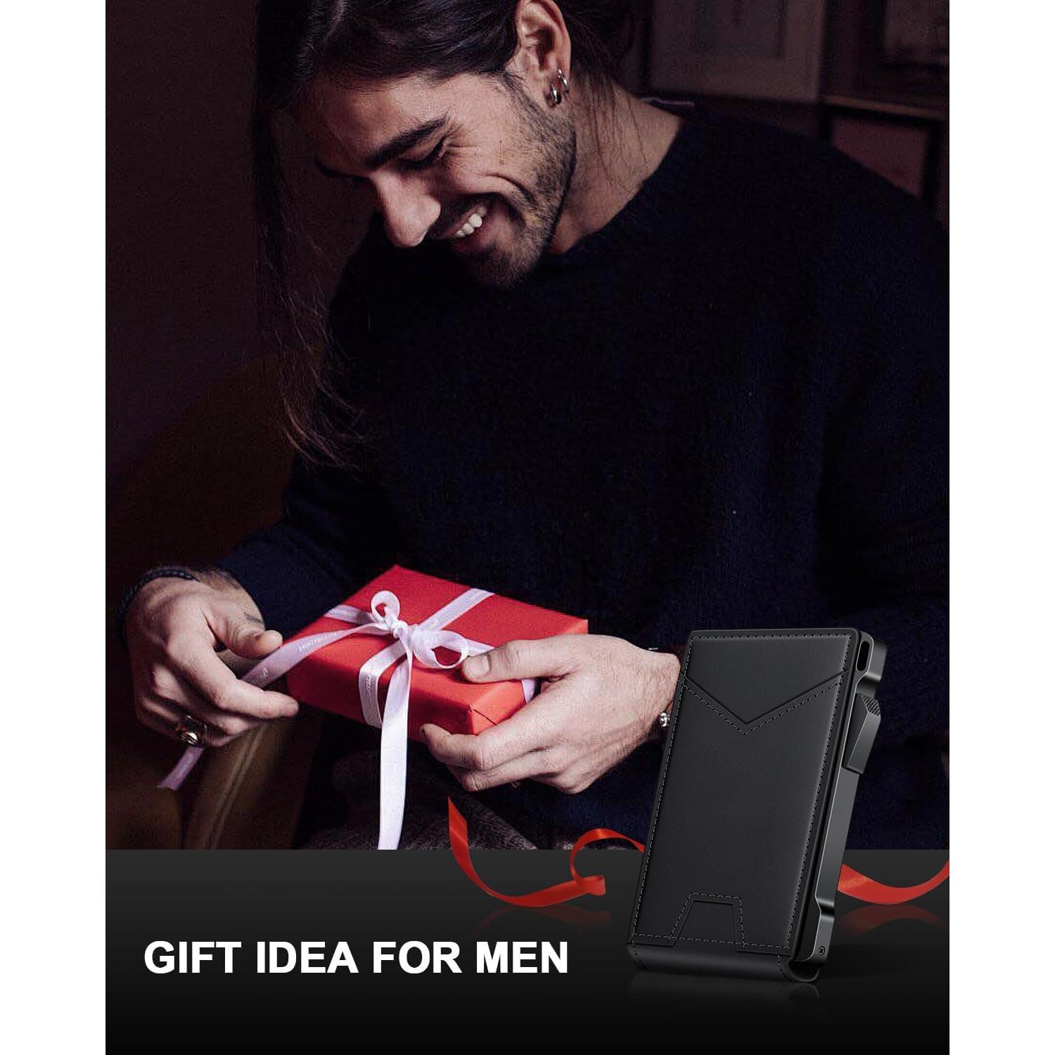 Billetera Minimalista Kafellon RFID con 2 Ventanas ID y Clip