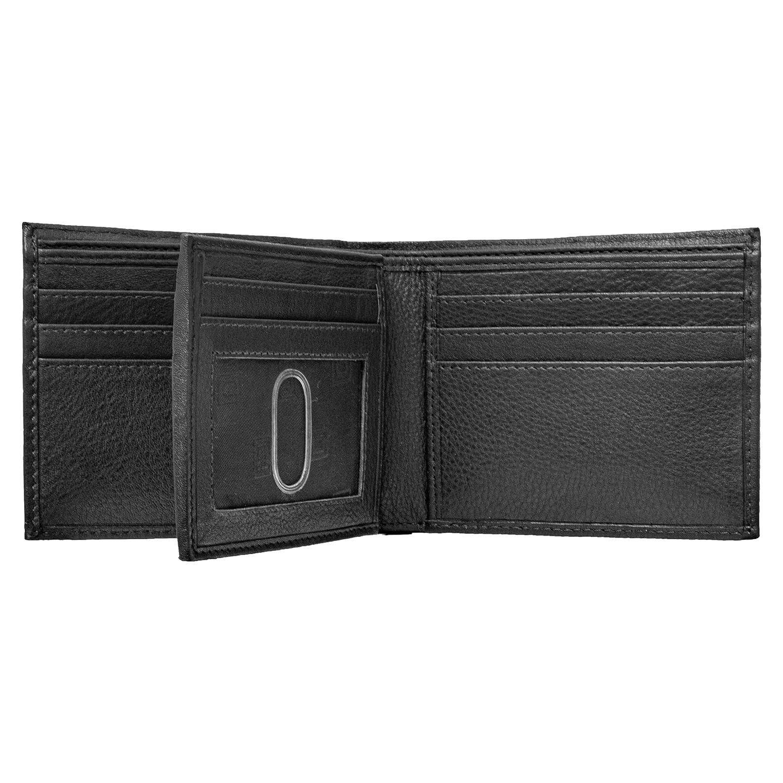 Billetera Bifold ID Stronghold para Hombres - Cuero Genuino RFID