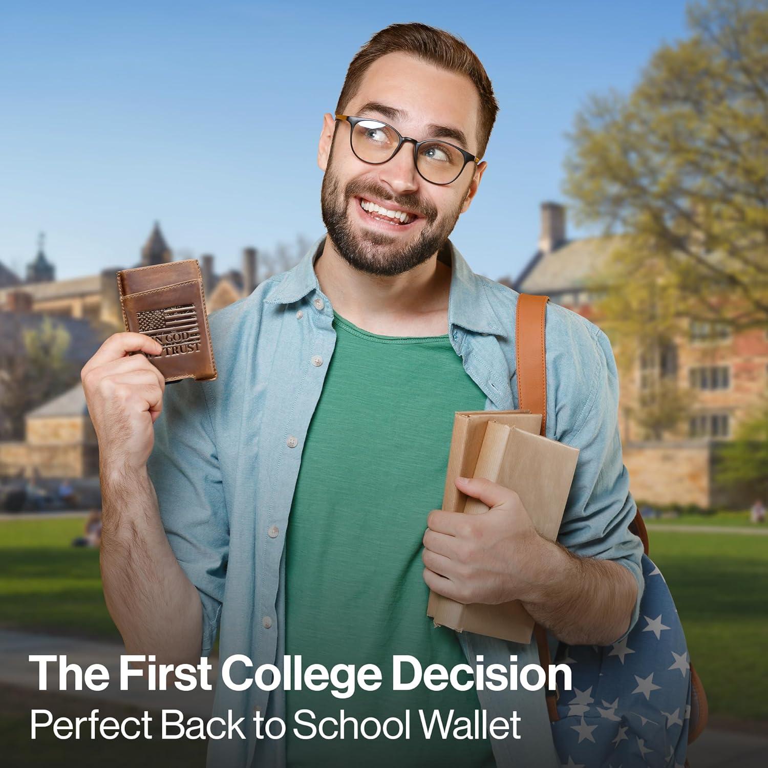 Billetera Minimalista de Cuero Mid West Range con Bloqueo RFID