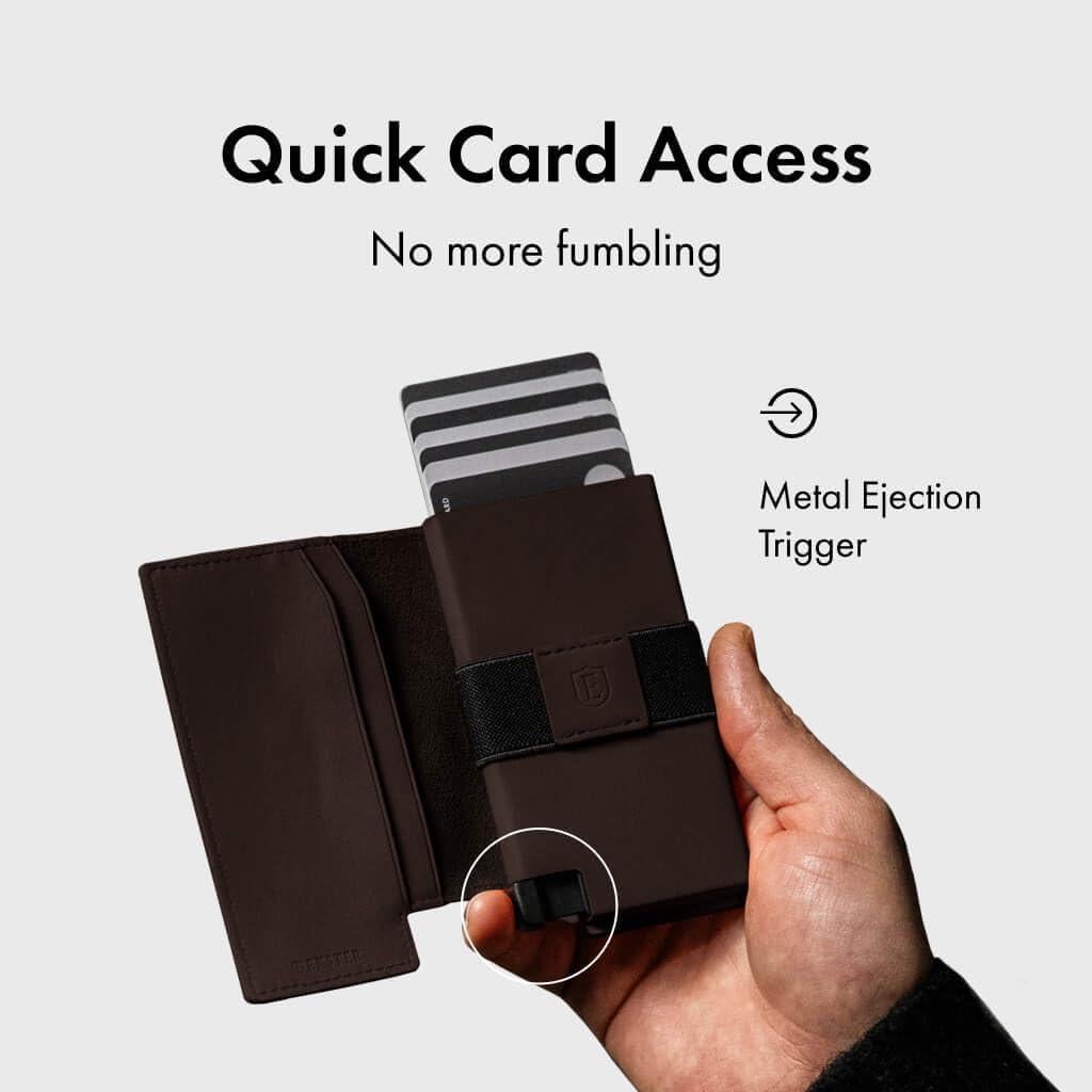 Billetera Ekster Pro de cuero minimalista con bloqueo RFID