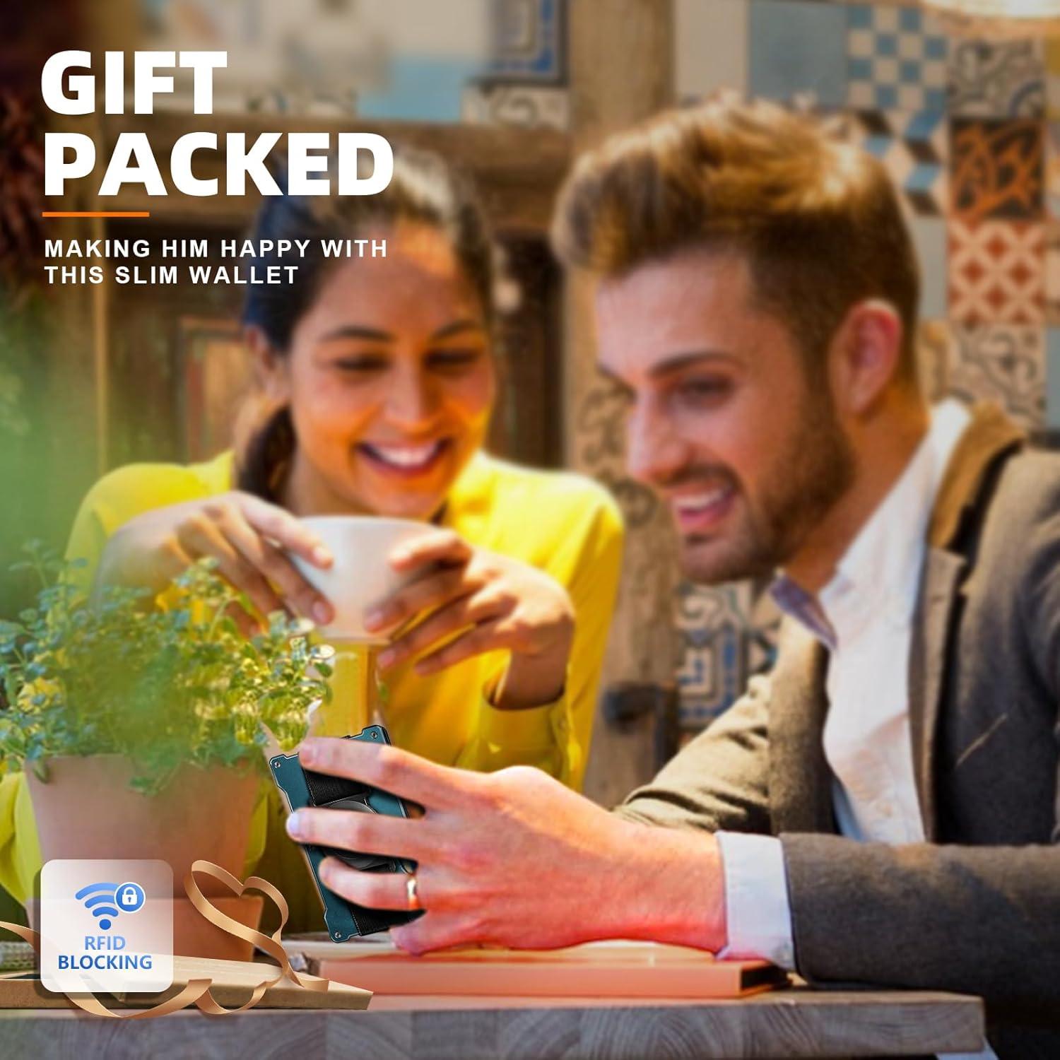 Cartera Metálica Slim Bulliant para Hombres con Bloqueo RFID