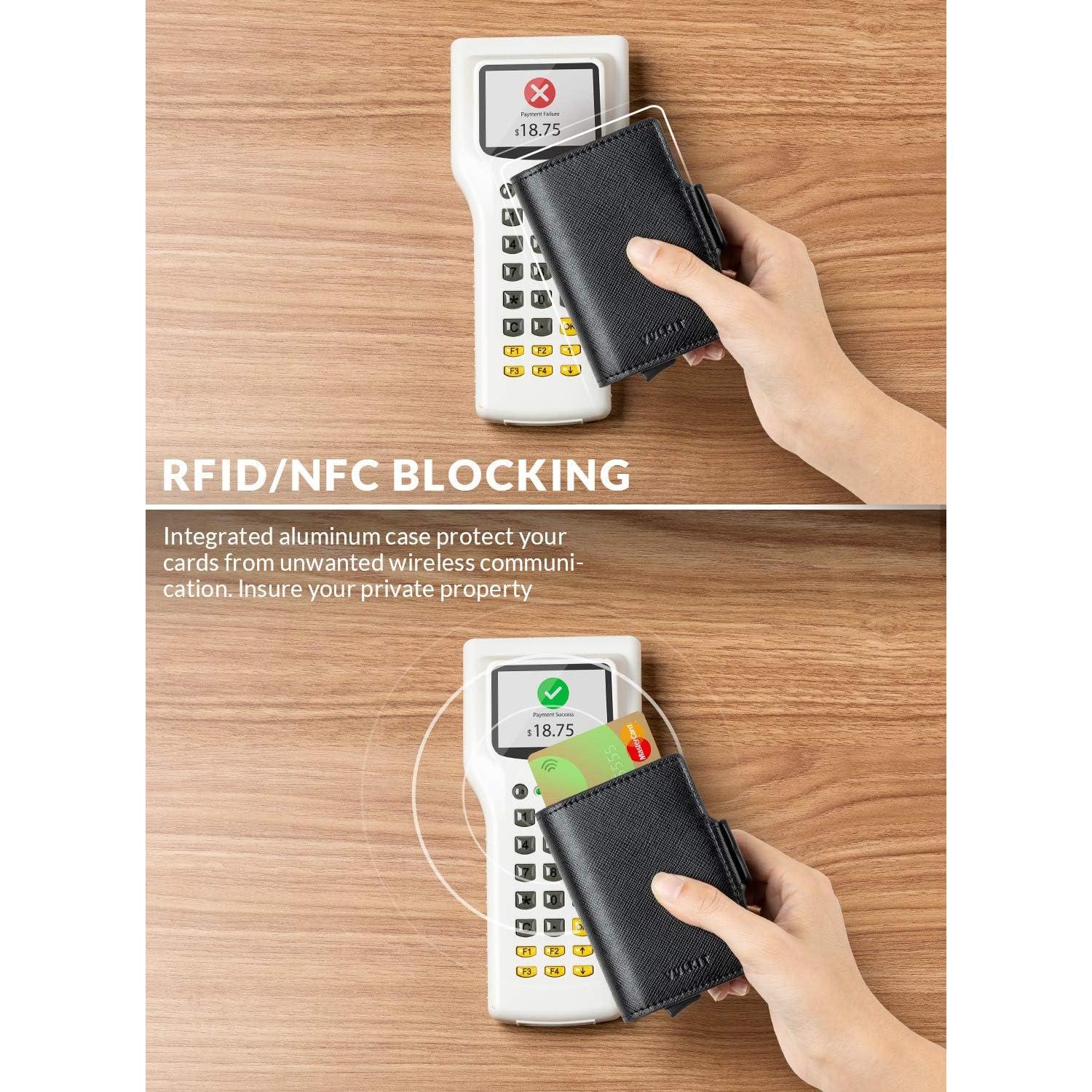 Cartera Porta Tarjetas VULKIT con Bloqueo RFID Doble Estuche