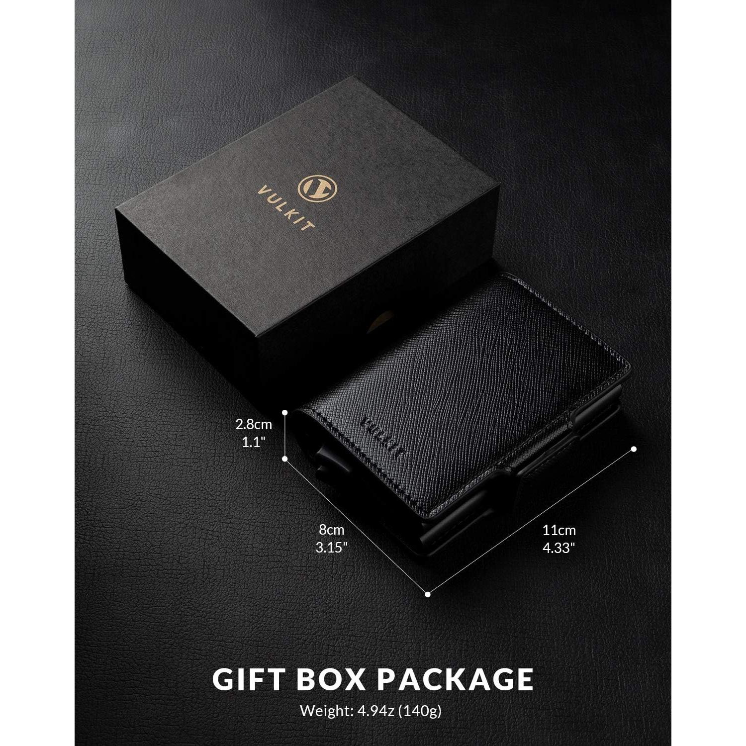 Cartera Porta Tarjetas VULKIT con Bloqueo RFID Doble Estuche