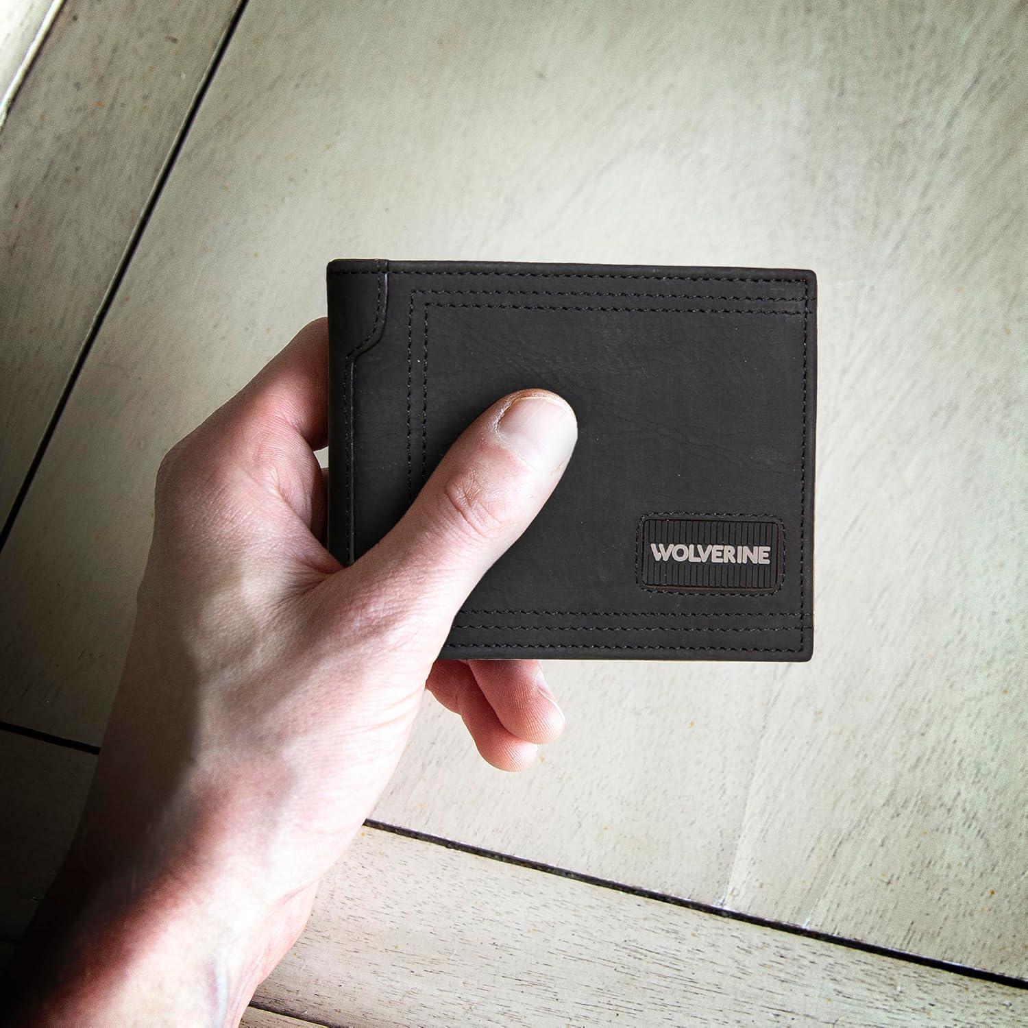 Cartera Bifold de Cuero Wolverine Marquette con RFID - Negro