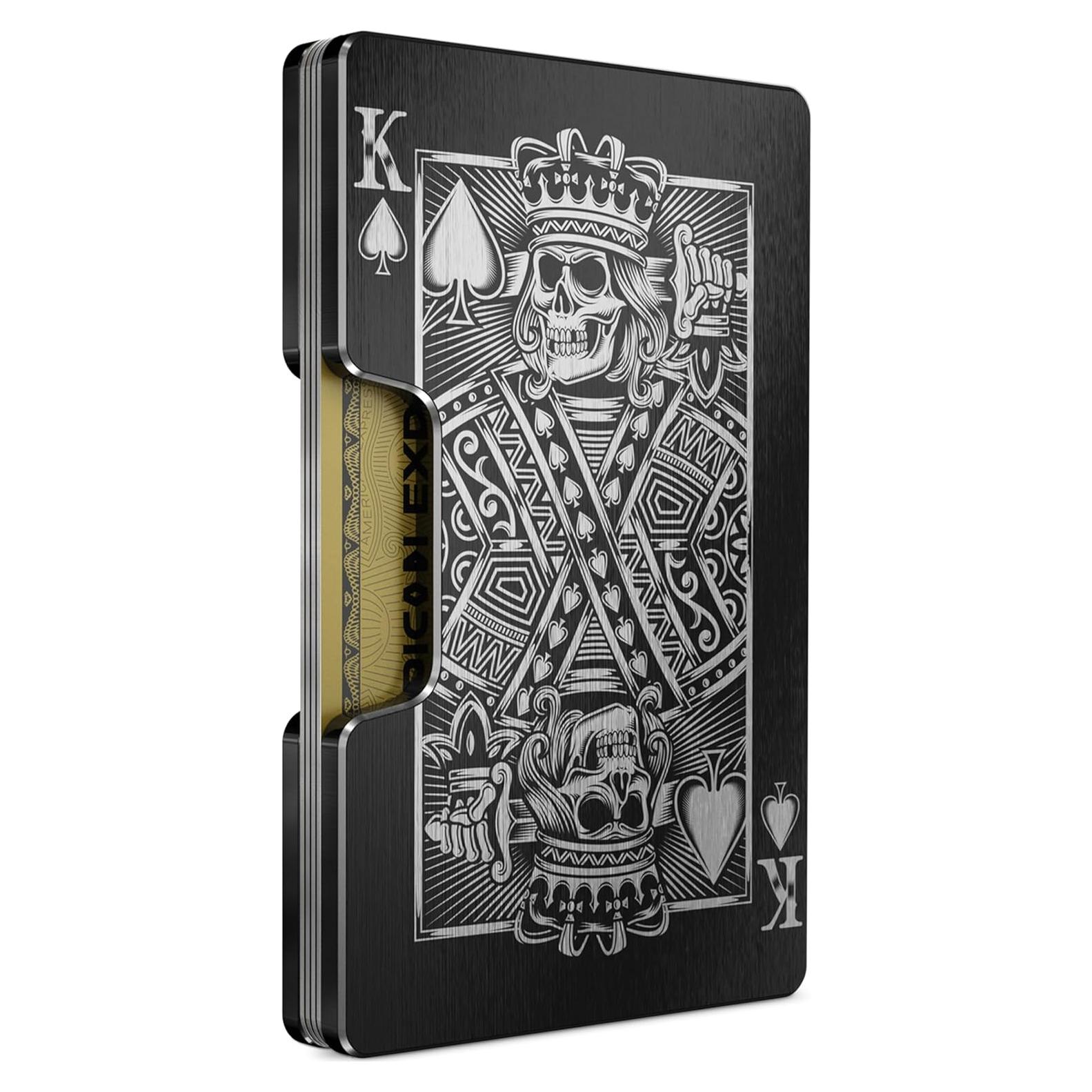 Billetera Minimalista de Aluminio RFID para Hombres - Clip de Dinero y Soporte de Tarjetas