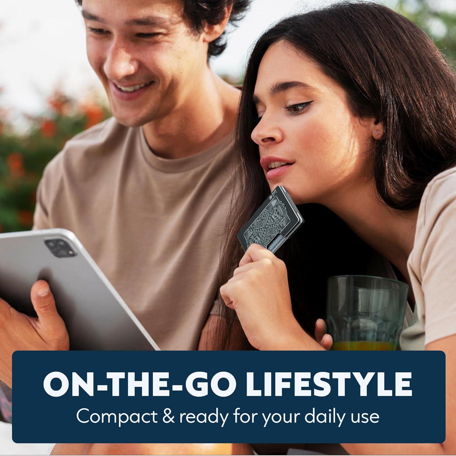 Billetera Minimalista de Aluminio RFID para Hombres - Clip de Dinero y Soporte de Tarjetas