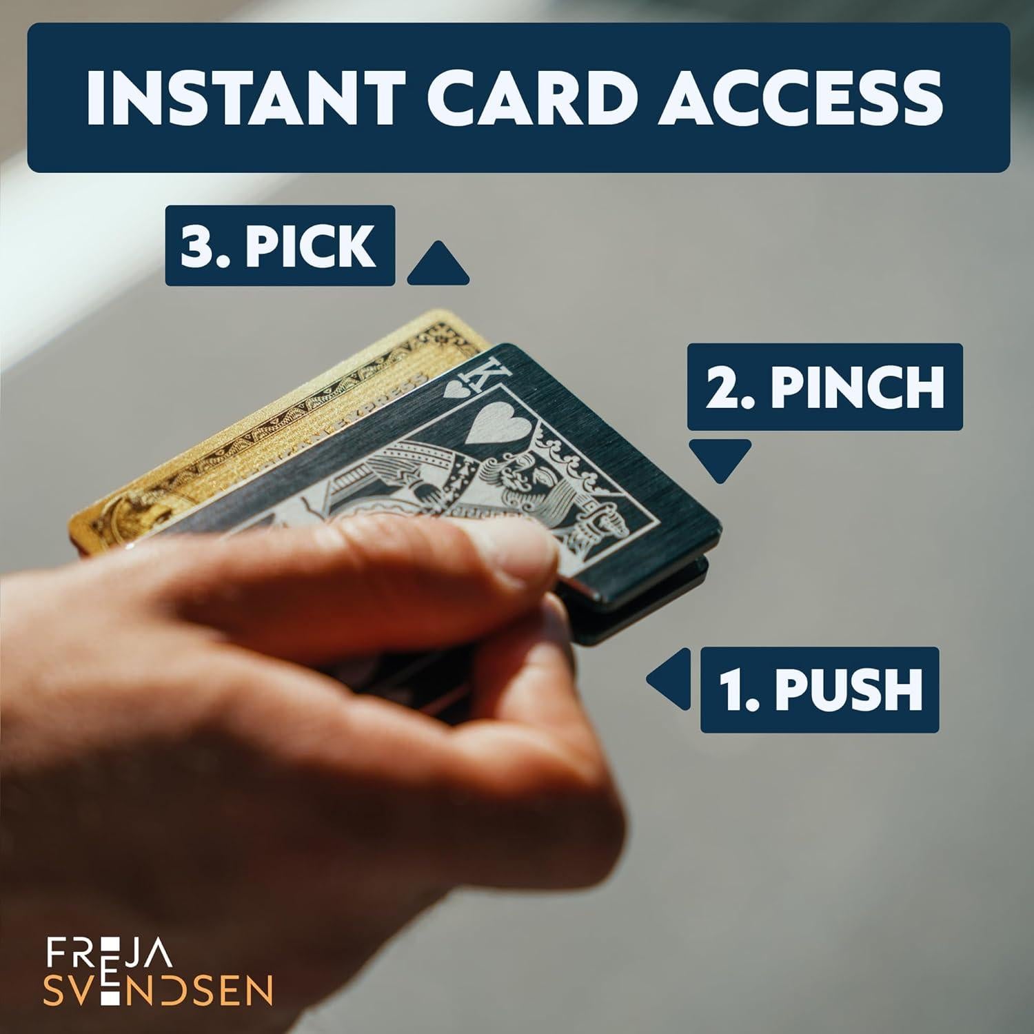 Billetera Minimalista de Aluminio RFID para Hombres - Clip de Dinero y Soporte de Tarjetas