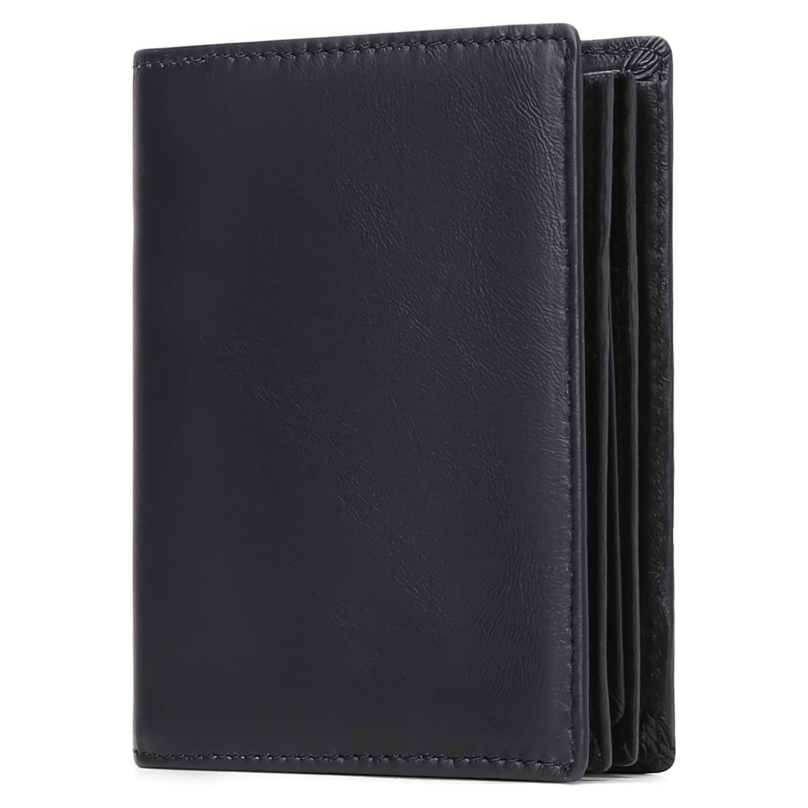 Cartera Bifold de Cuero Genuino GOIACII para Hombres RFID 16 Tarjetas