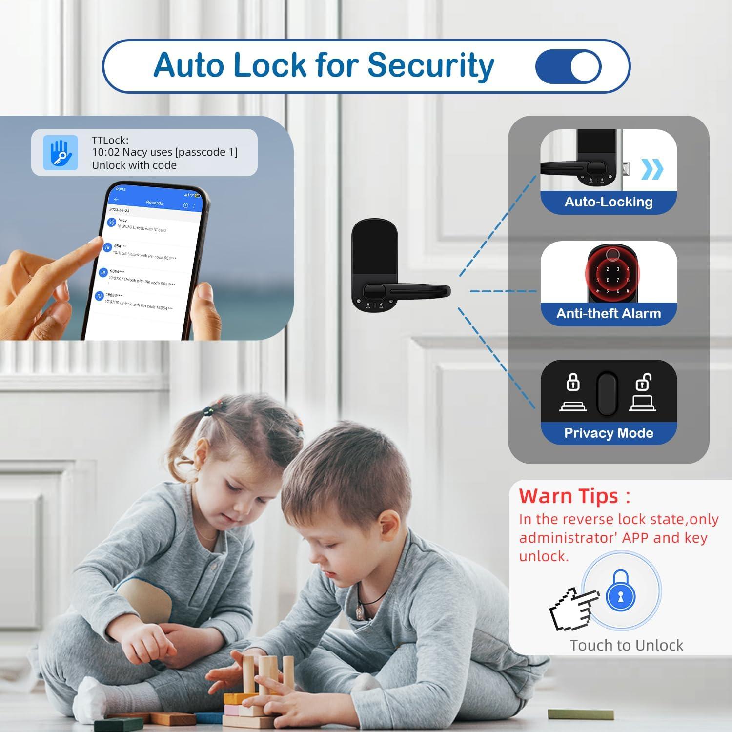 Cerradura Inteligente MSR605 Sin Llave con Huella Dactilar y Teclado