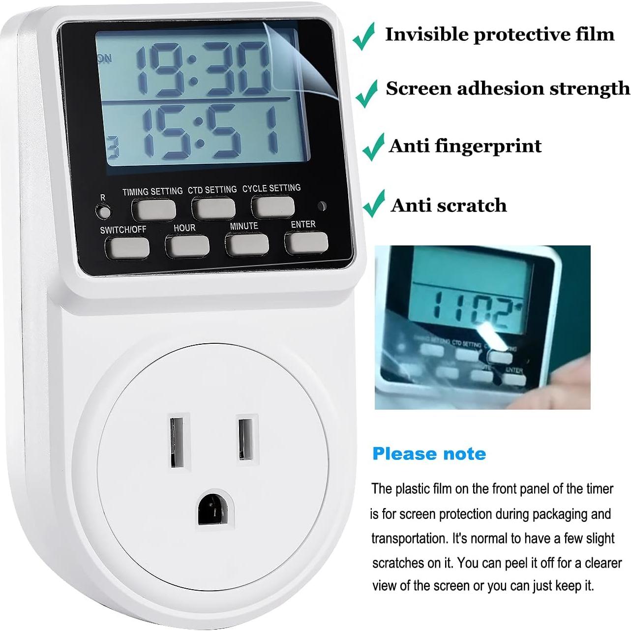 Temporizador Digital Techbee 24h con Enchufe Programable - Paquete de 2