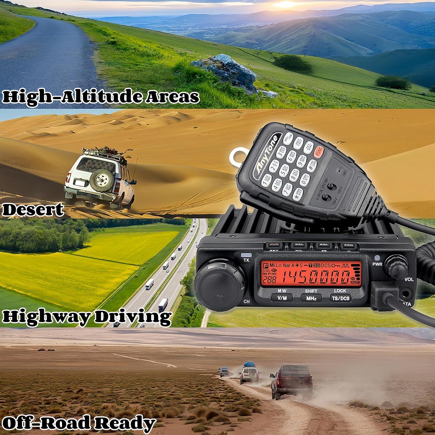 Radio Móvil Ham AnyTone AT-588 70W VHF 512 Canales