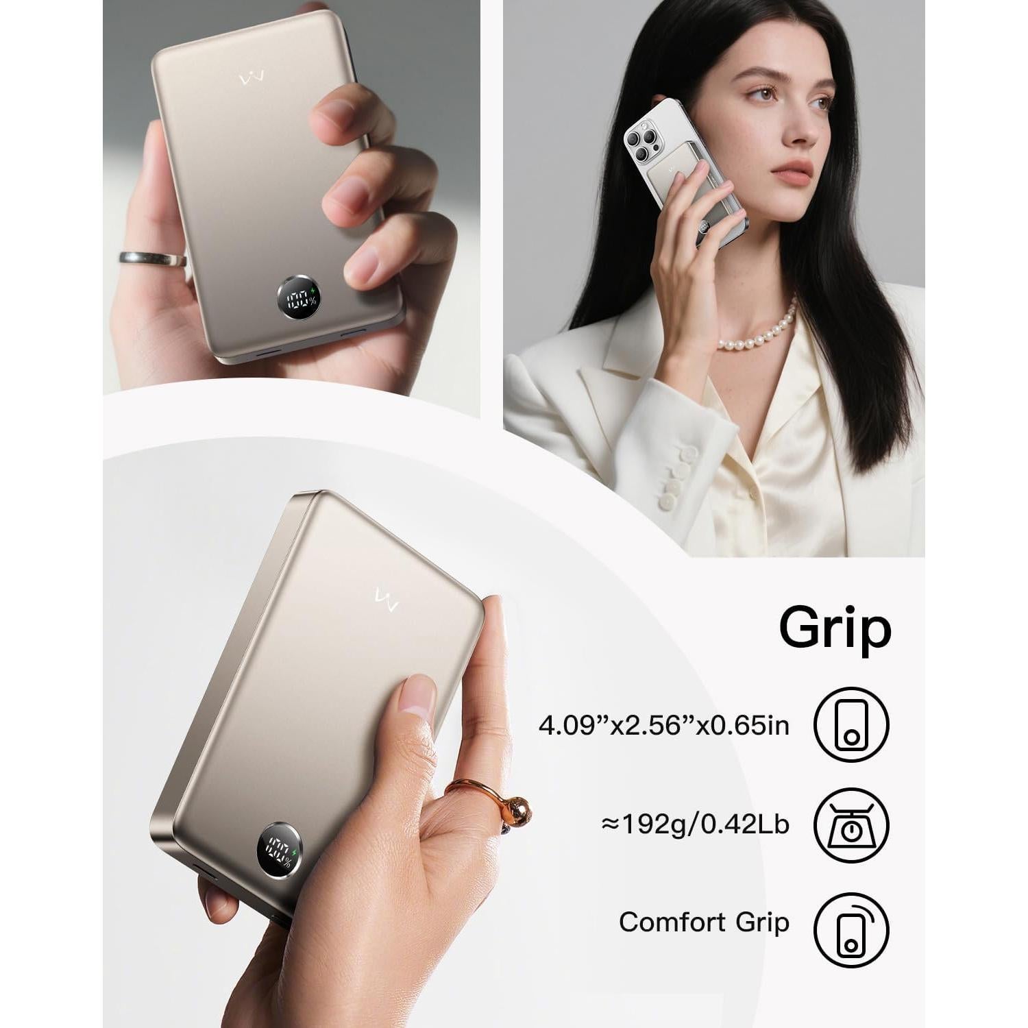 Cargador Portátil Magnético iWALK 10,000mAh Qi2.0 15W