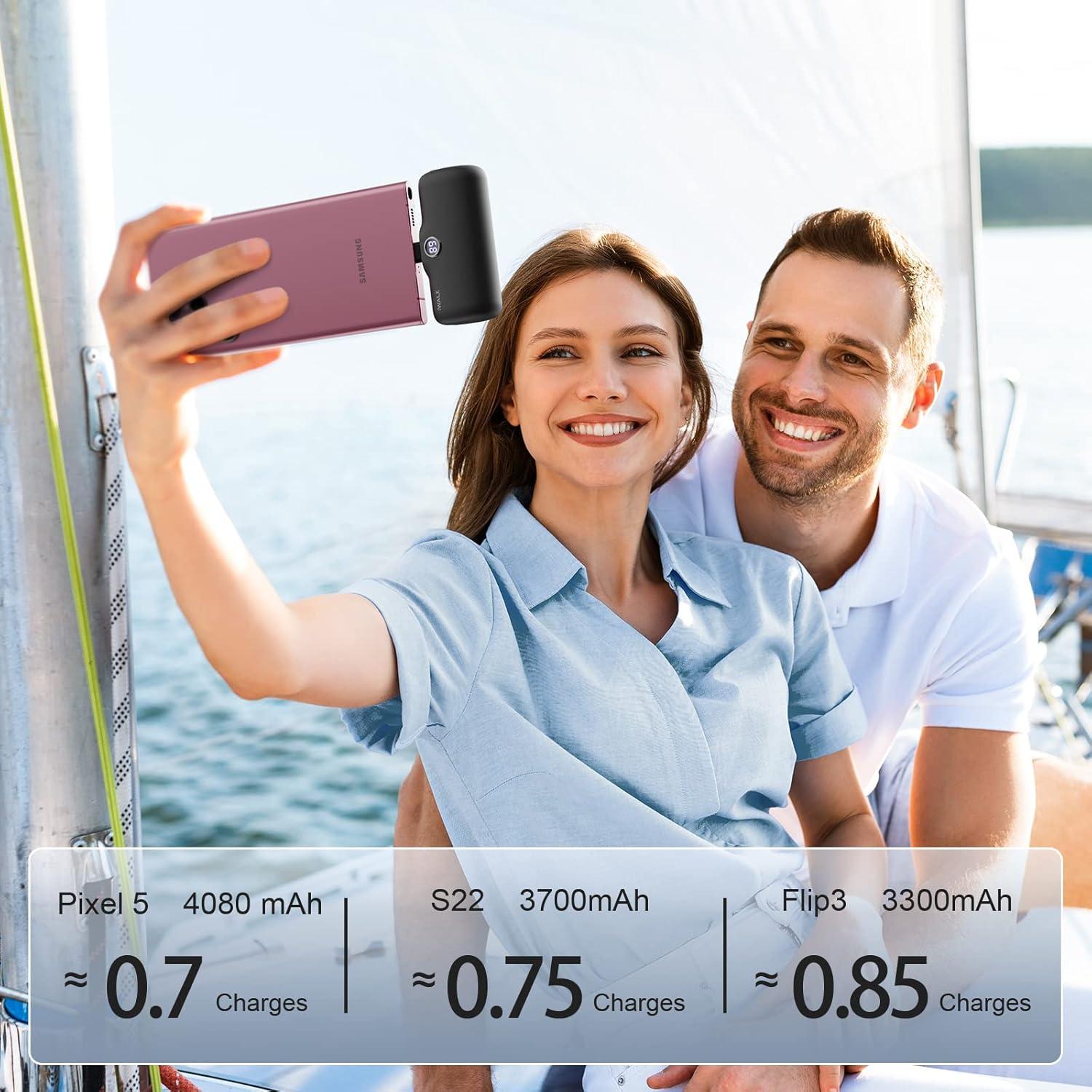 Cargador Portátil iWALK 4800mAh con Pantalla Digital y Diseño Brillante