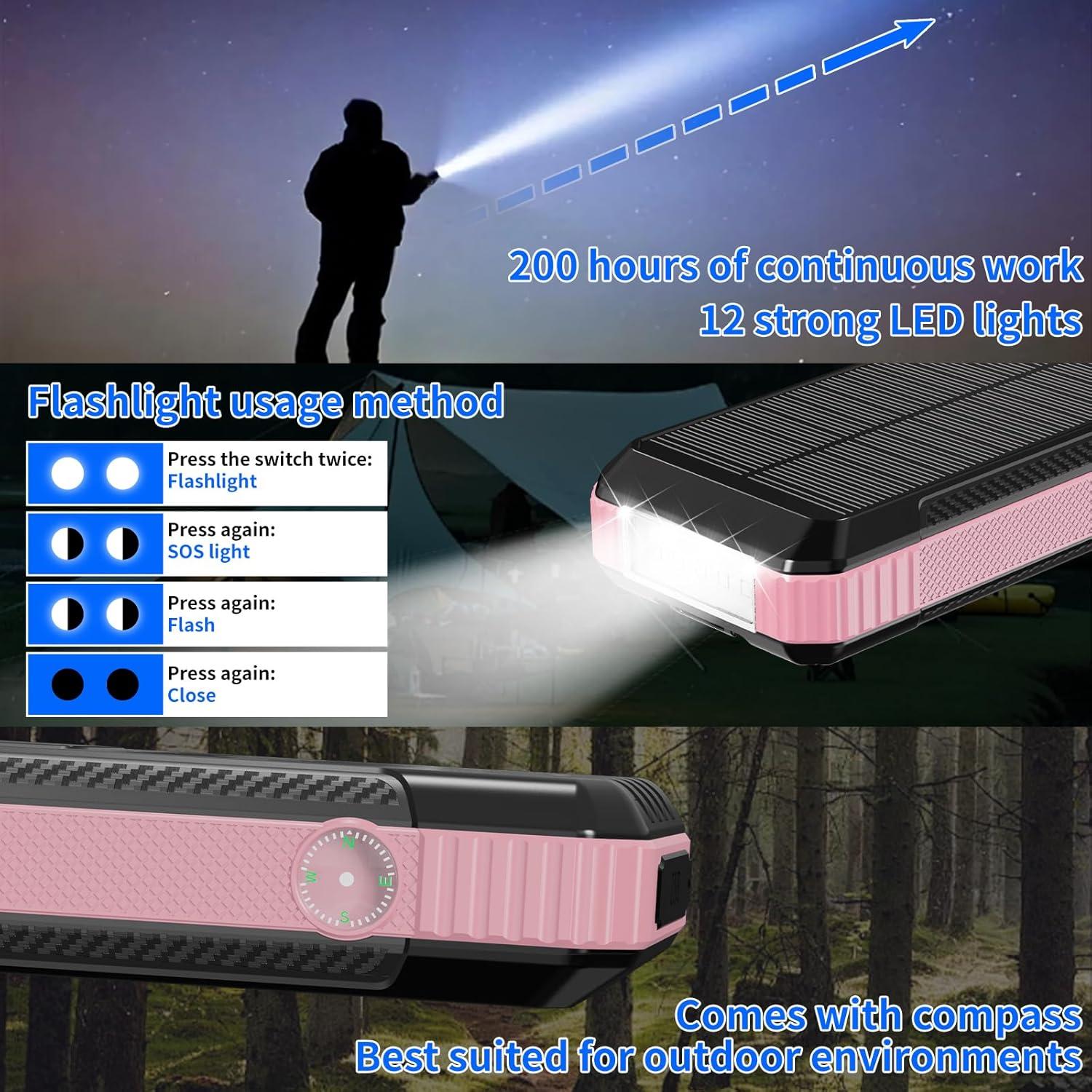 Banco de Energía Solar 49800mAh Shenzhen SD28 Carga Rápida 22.5W