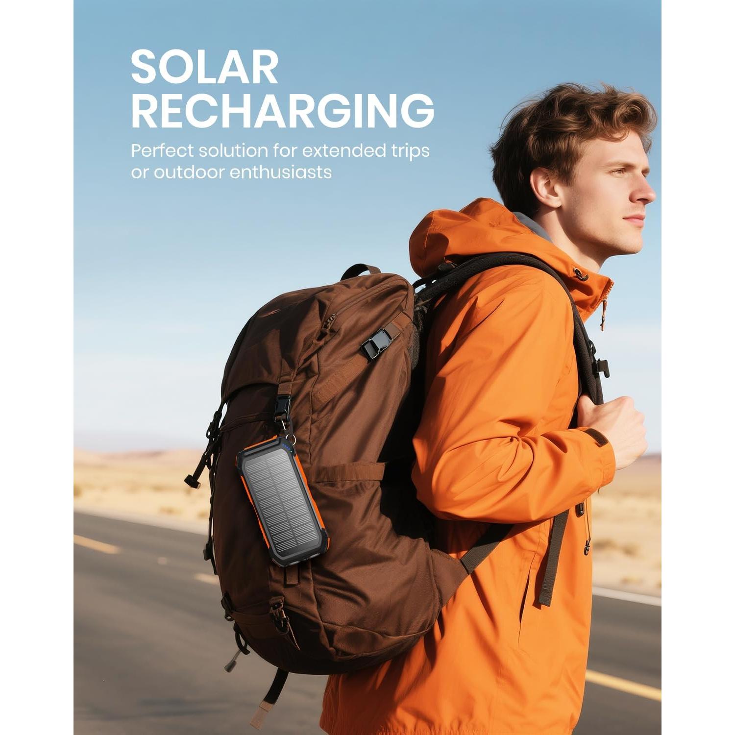 Banco de Energía Solar 46800mAh Yuwei Cargador Rápido 15W