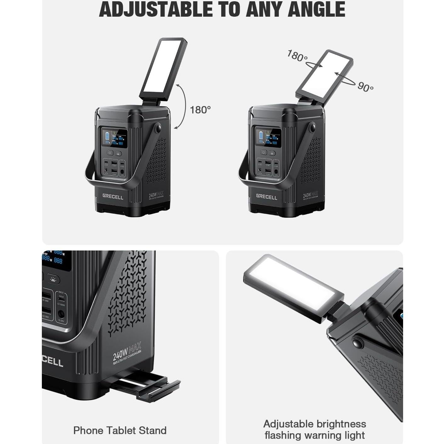 Estación de Energía Portátil GRECELL T200 240W 154Wh Camping