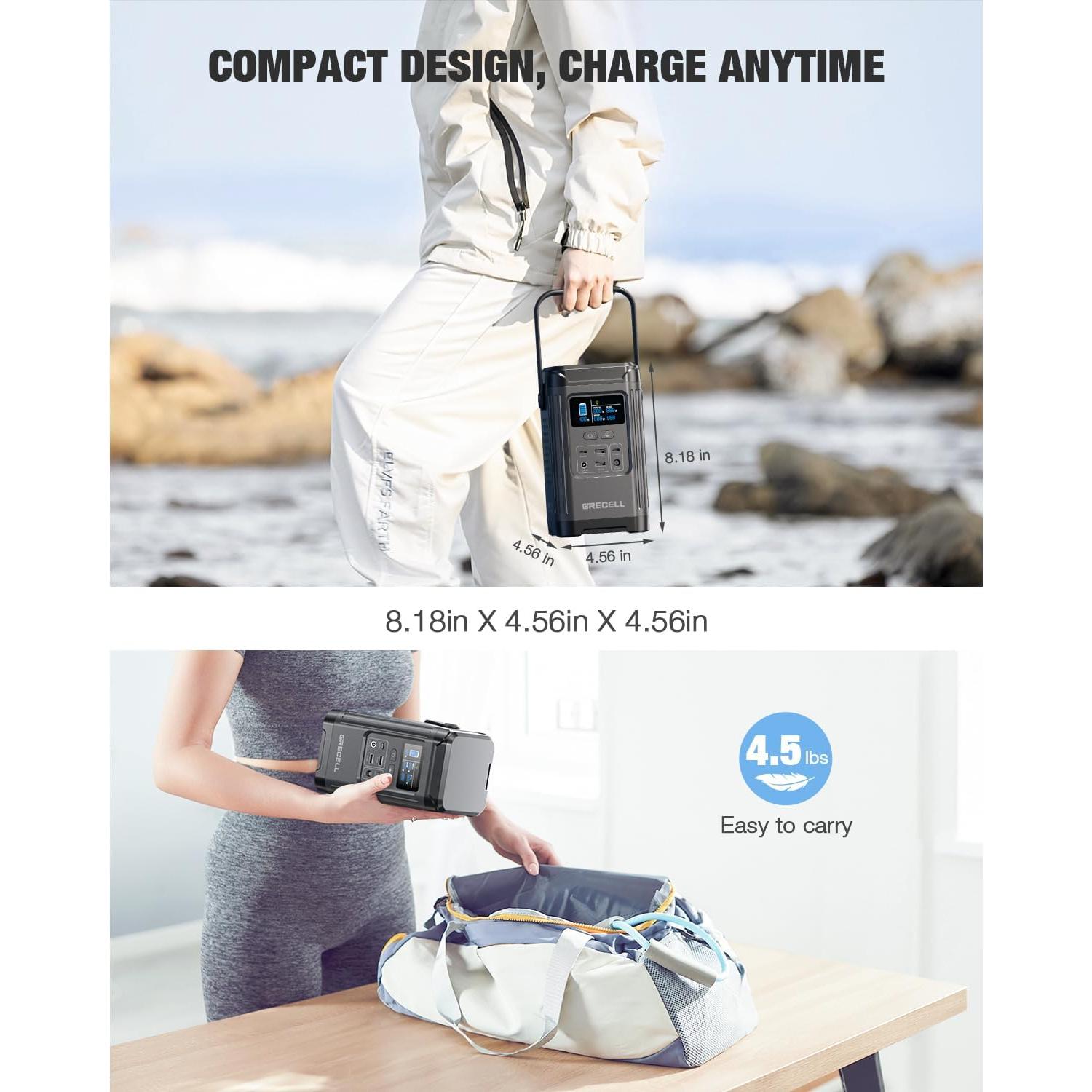 Estación de Energía Portátil GRECELL T200 240W 154Wh Camping