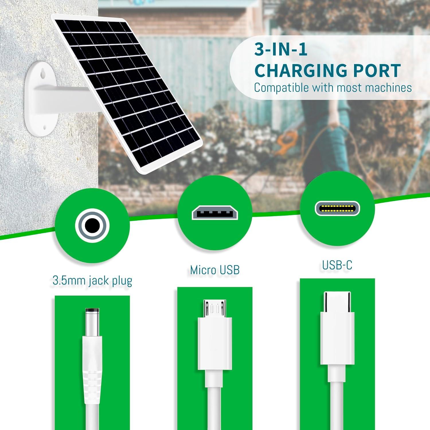 Panel Solar 8W DFTIM con Batería 13200mAh para Cámara