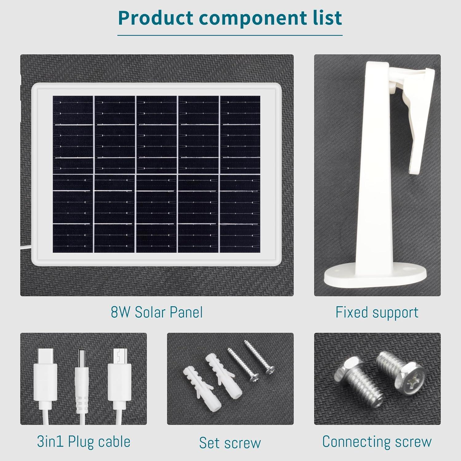 Panel Solar 8W DFTIM con Batería 13200mAh para Cámara