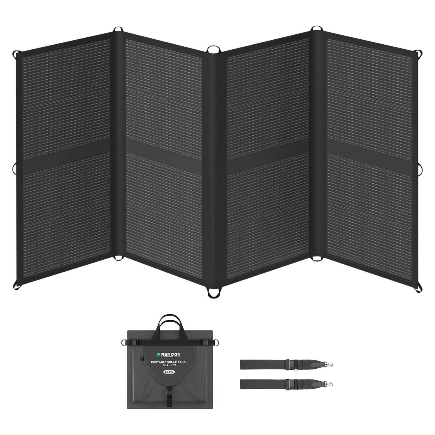 Manta Solar Plegable Renogy 200W, Alta Eficiencia 25%, Ligera