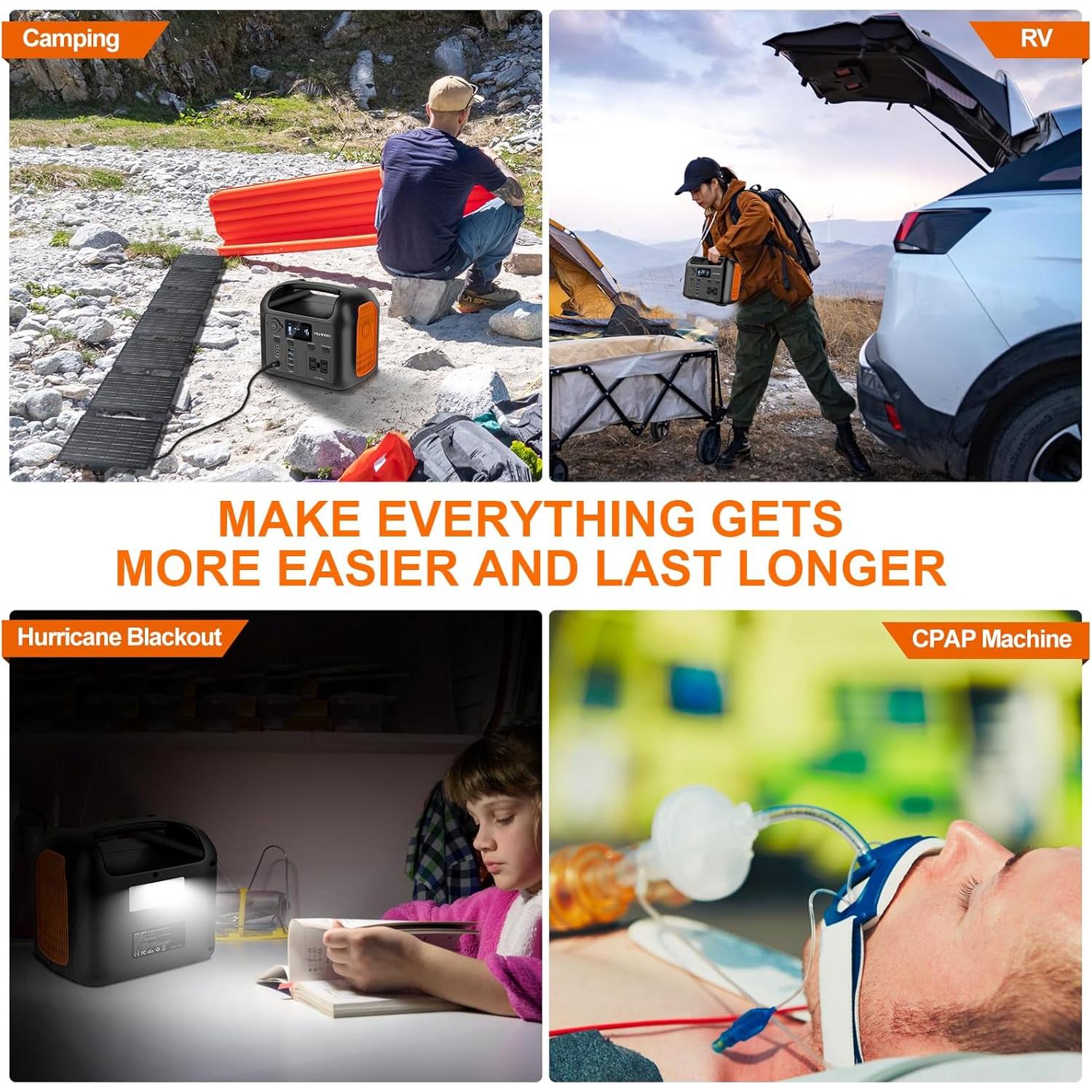 Estación de Energía Portátil PGYOB R300 300W con Panel Solar 55W