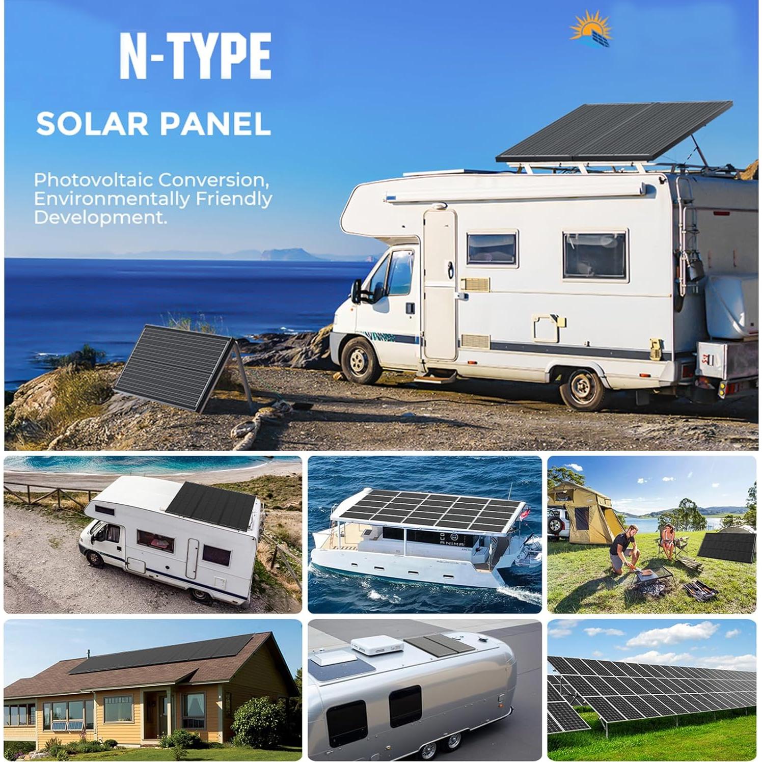 Panel Solar 200W WERCHTAY Monocristalino 12V Alta Eficiencia