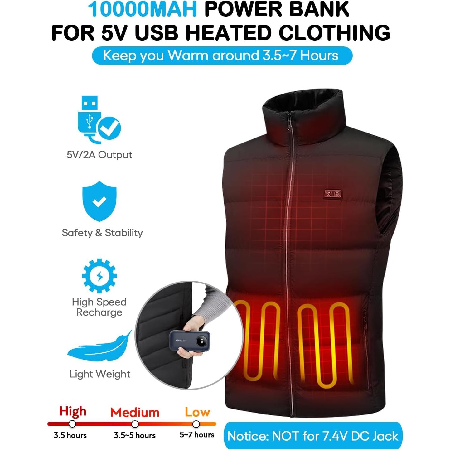 Batería Portátil AYWAY 10,000mAh USB C con Cables Integrados