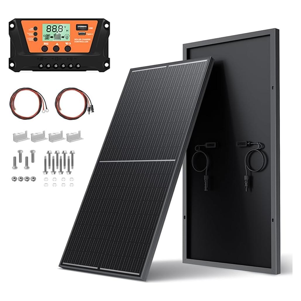 Kit Solar 200W WERCHTAY Monocristalino 12V con Controlador 30A