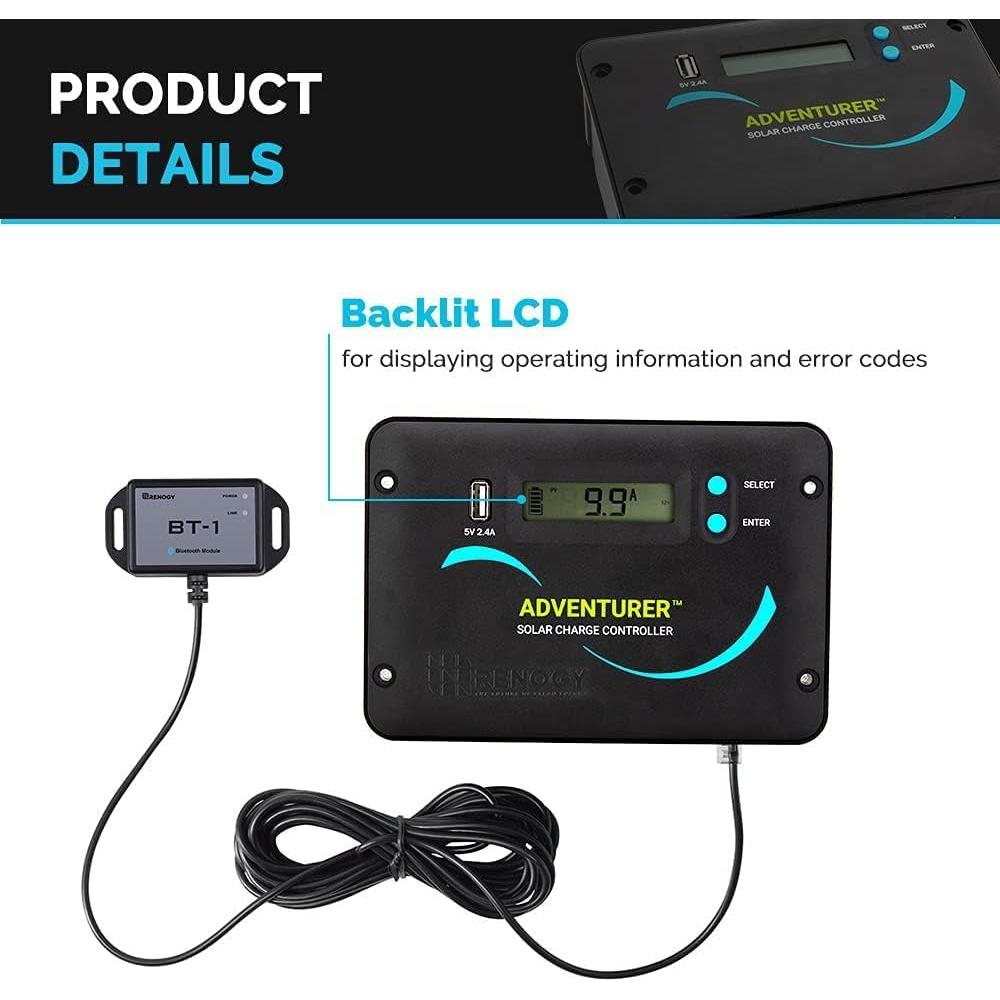 Kit Panel Solar 200W Renogy 12V + Controlador 30A Adventurer