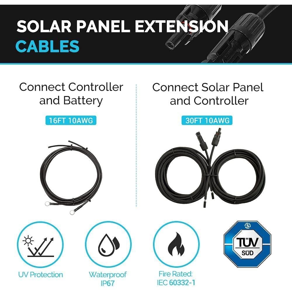 Kit Panel Solar 200W Renogy 12V + Controlador 30A Adventurer