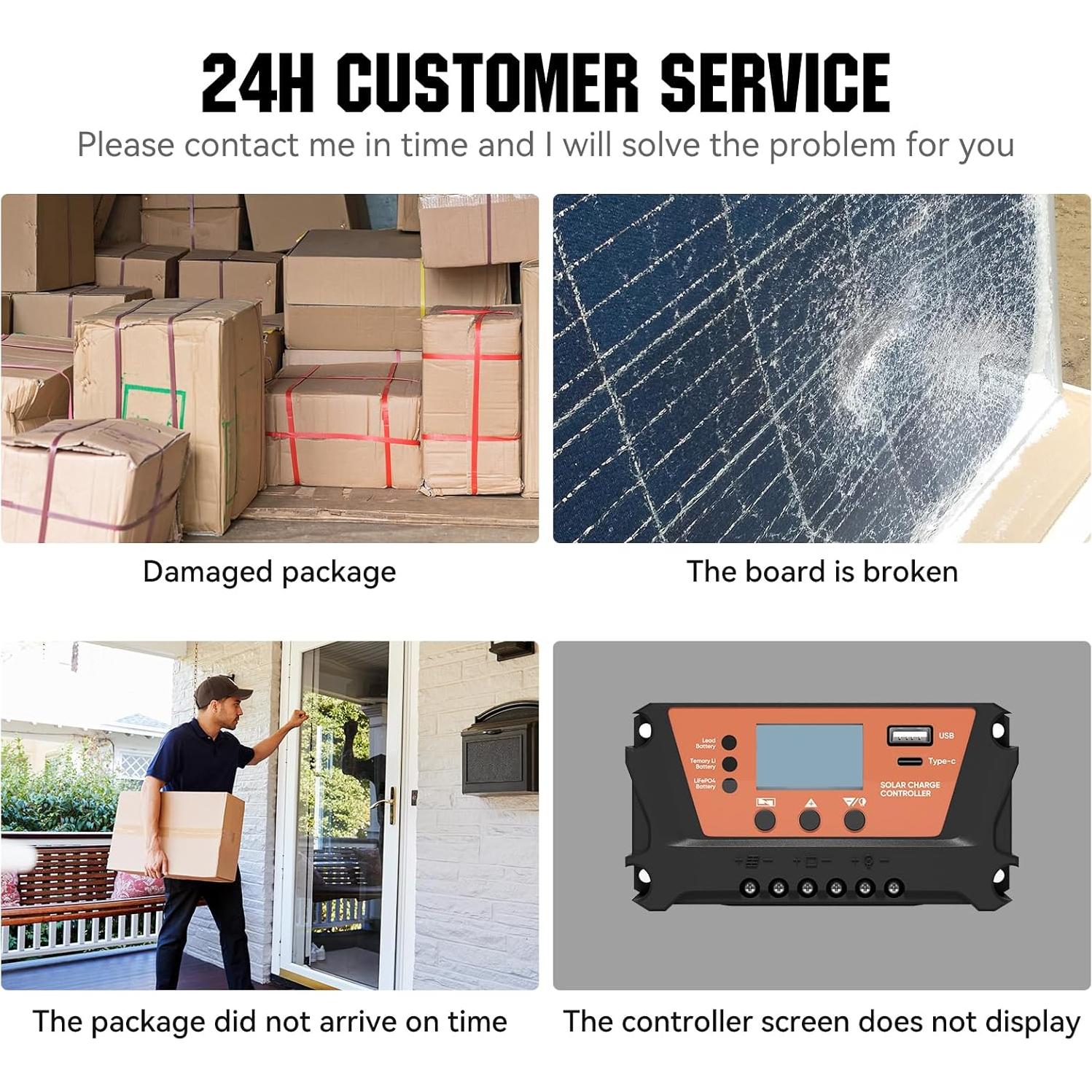 Kit Solar 200W Rvpozwer Monocristalino 25% Eficiencia Completo