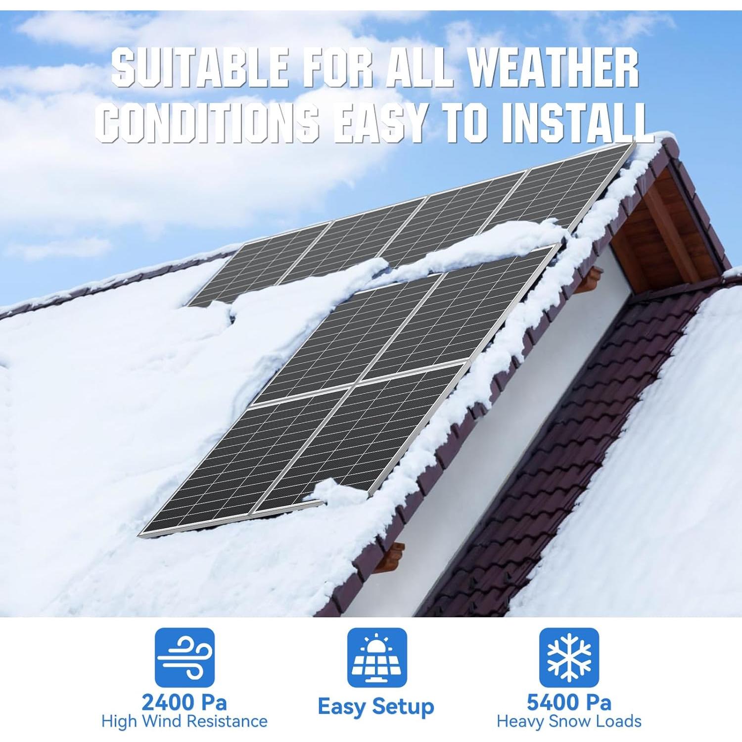 Kit Solar 200W Rvpozwer Monocristalino 25% Eficiencia Completo