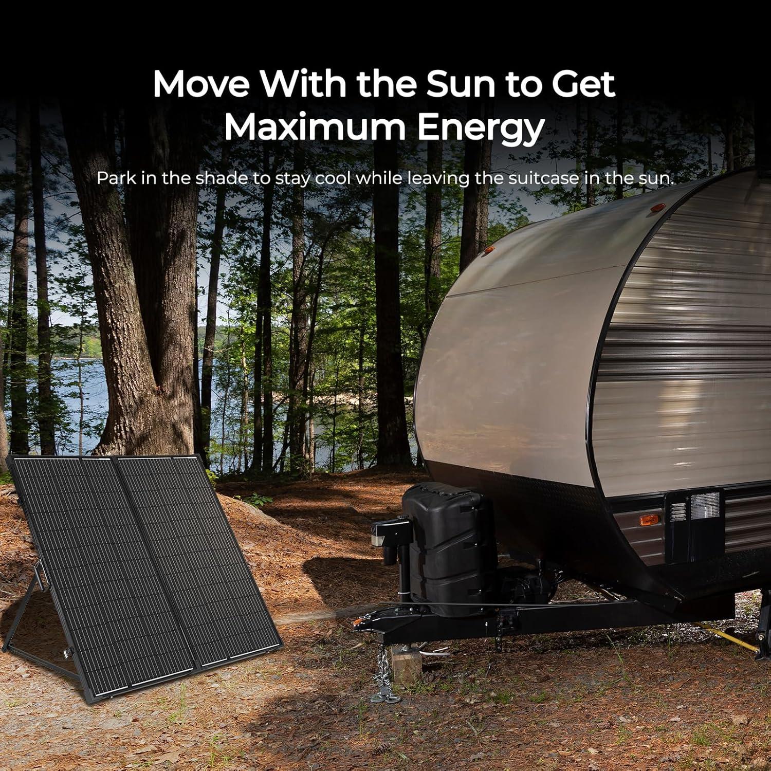 Maleta Solar Portátil Renogy 200W 12V con Controlador 20A