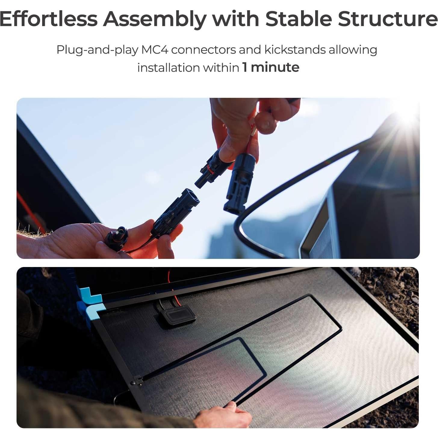 Maleta Solar Portátil Renogy 220W Plegable Alta Eficiencia