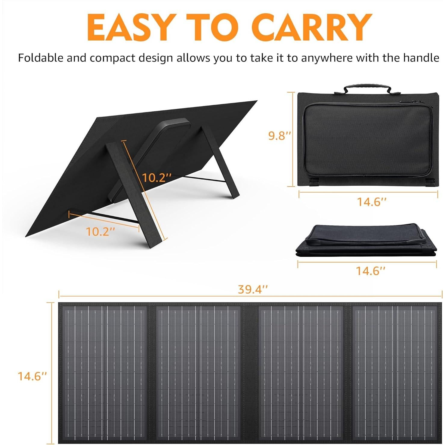 Generador Solar Portátil Powkey 350W con Panel 60W y Batería 70,000mAh