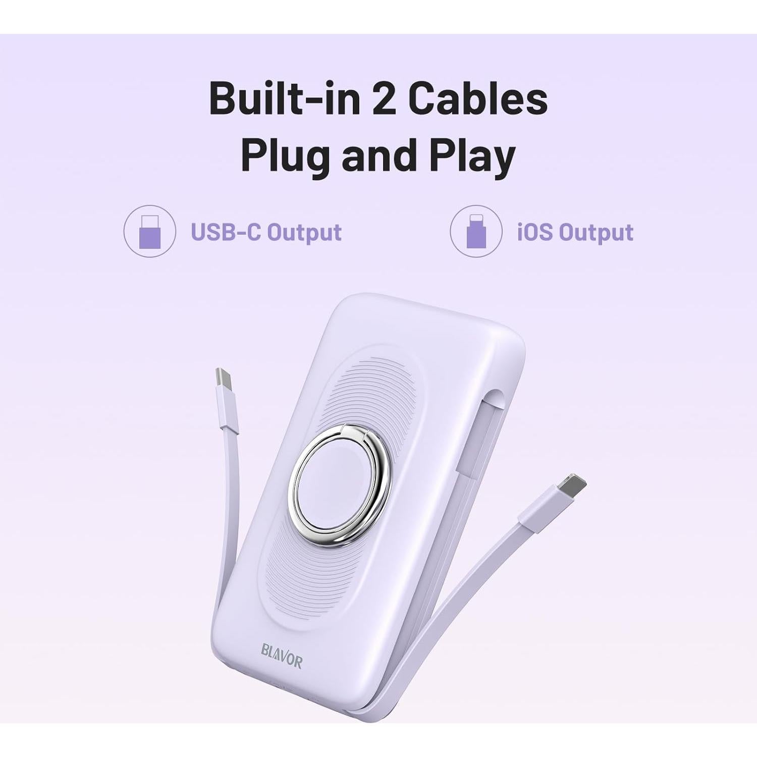 Banco de Energía Solar 20000mAh BLAVOR Cargador Portátil USB-C