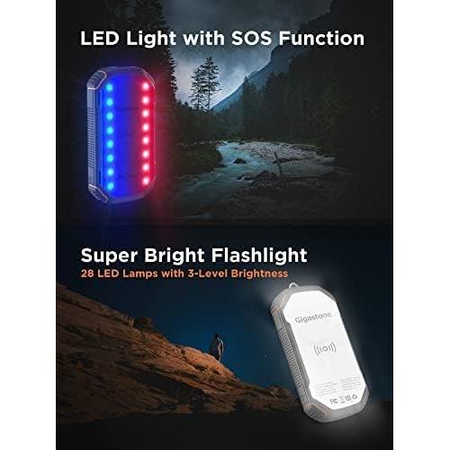 Banco de Energía Solar Gigastone 20000mAh Cargador Portátil