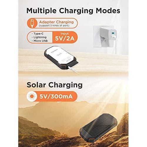 Banco de Energía Solar Gigastone 20000mAh Cargador Portátil