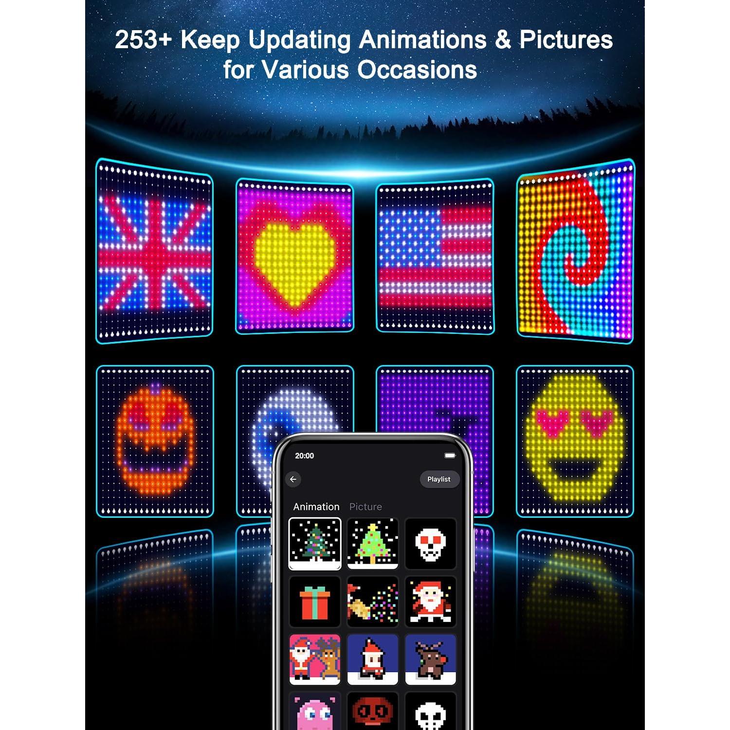 Luces de Cortina Inteligentes Weecrestar 2x2m LED RGBIP65