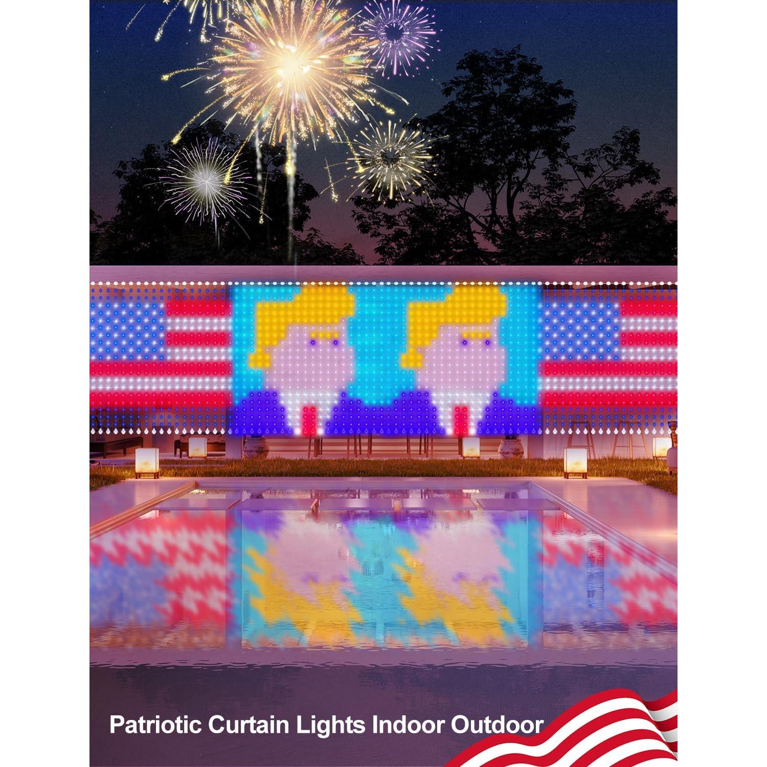 Luces de Cortina Inteligentes Weecrestar 2x2m LED RGBIP65