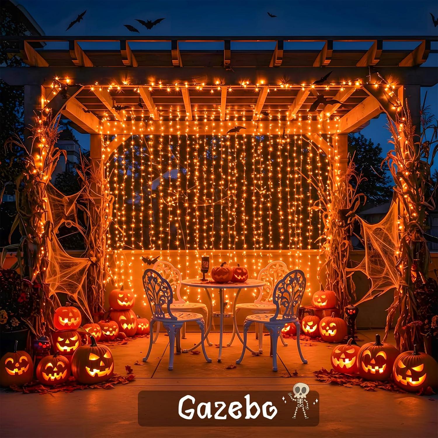 Luces de Cortina SUDDUS 200 LED USB Halloween 2 Colores