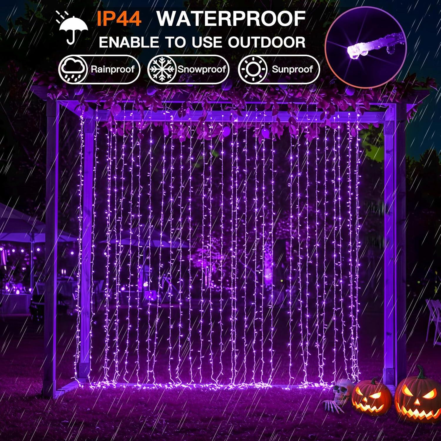 Luces de Cortina SUDDUS 200 LED USB Halloween 2 Colores