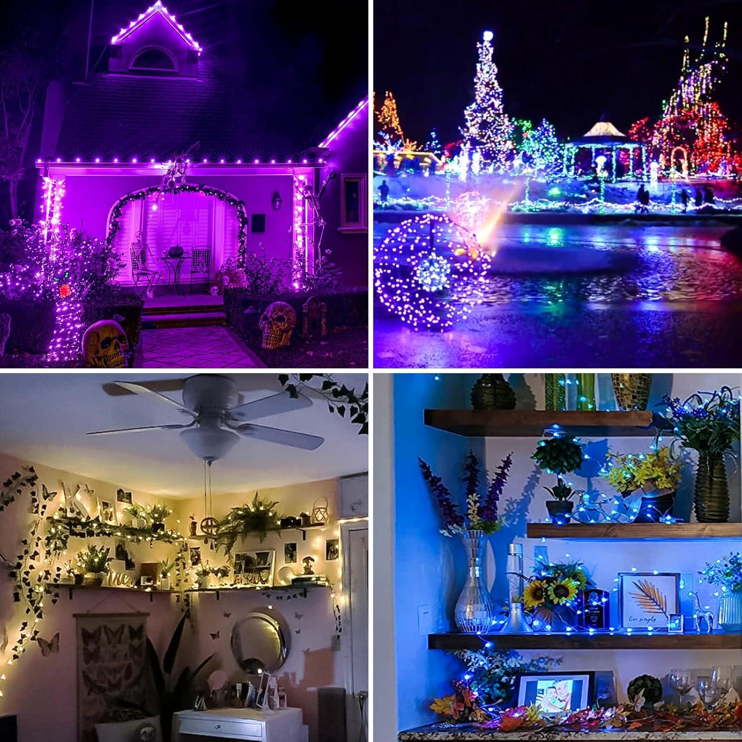 Cadena de Luces LED RGB 12m Hoofun con Control Remoto