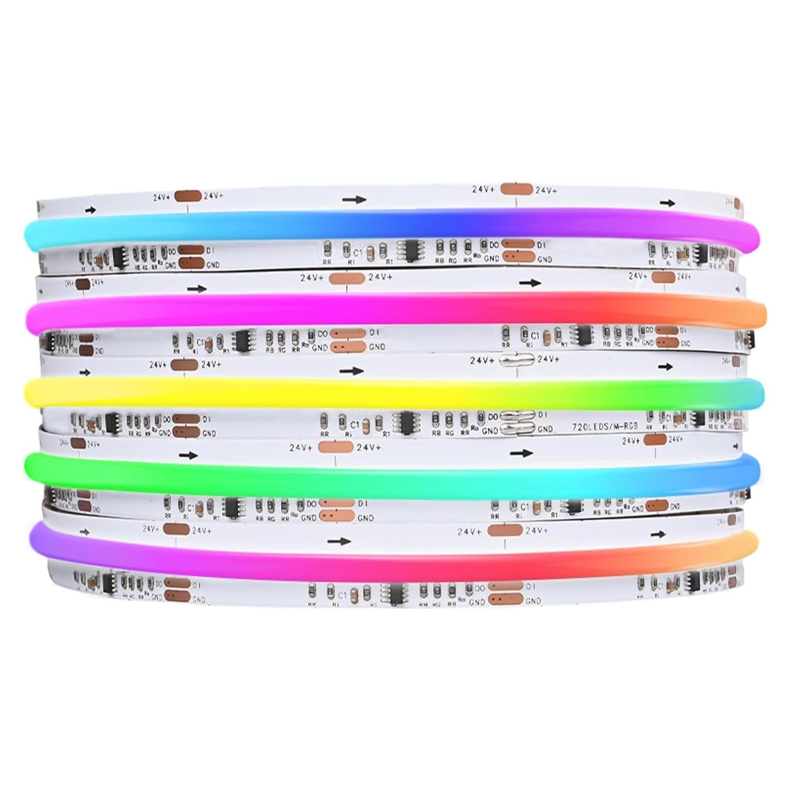 Tira LED RGB COB TUNICHX 5m 720 LEDs/m Luz Regulable