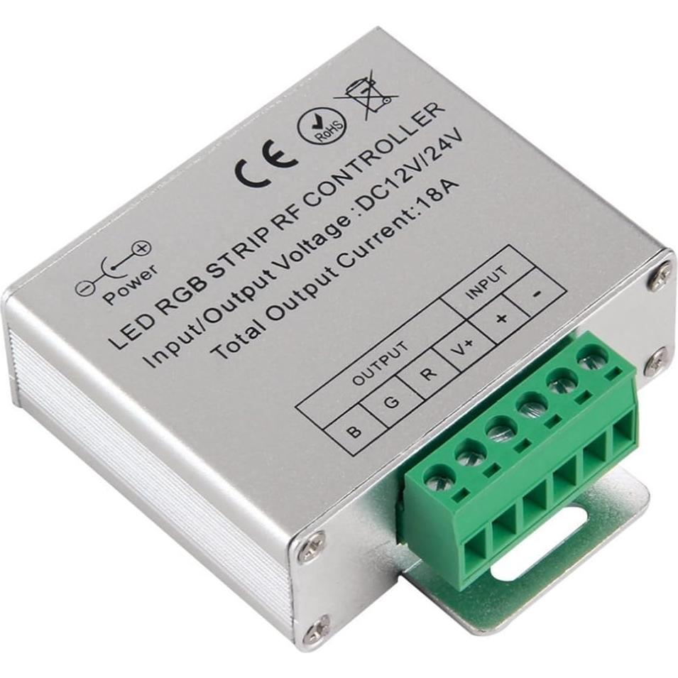 Controlador LED RGB 12V-24V 18A Minbow con Control Remoto