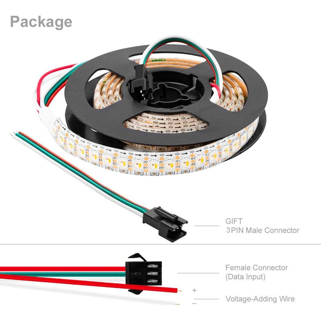 Tira LED BTF-LIGHTING SK6812 RGBW 1m IP65 144 LEDs