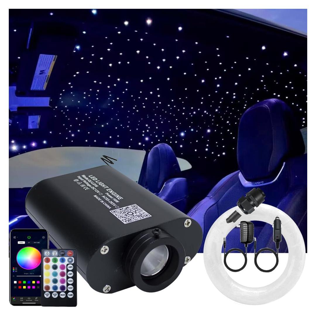 Luz de Techo Estrellado AZIMOM 16W RGBW Fibra Óptica 4m