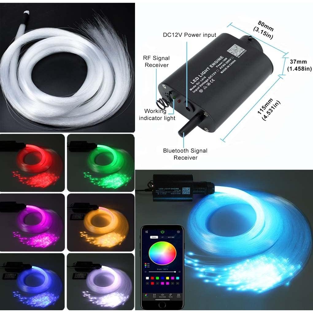 Luz de Techo Estrellado AZIMOM 16W RGBW Fibra Óptica 4m