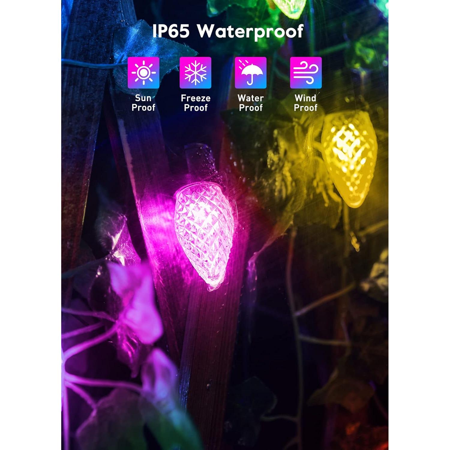 Luces de Navidad LED C9 Brightown 4.88m 25 bombillas fresa