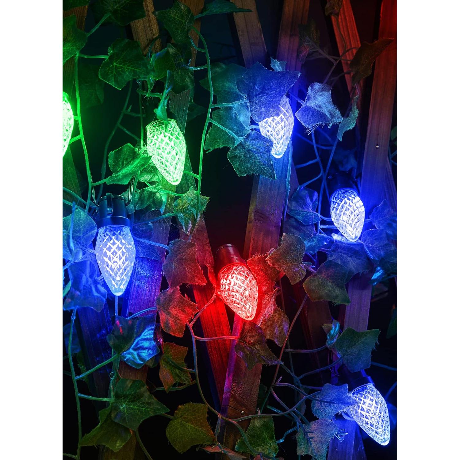 Luces de Navidad LED C9 Brightown 4.88m 25 bombillas fresa